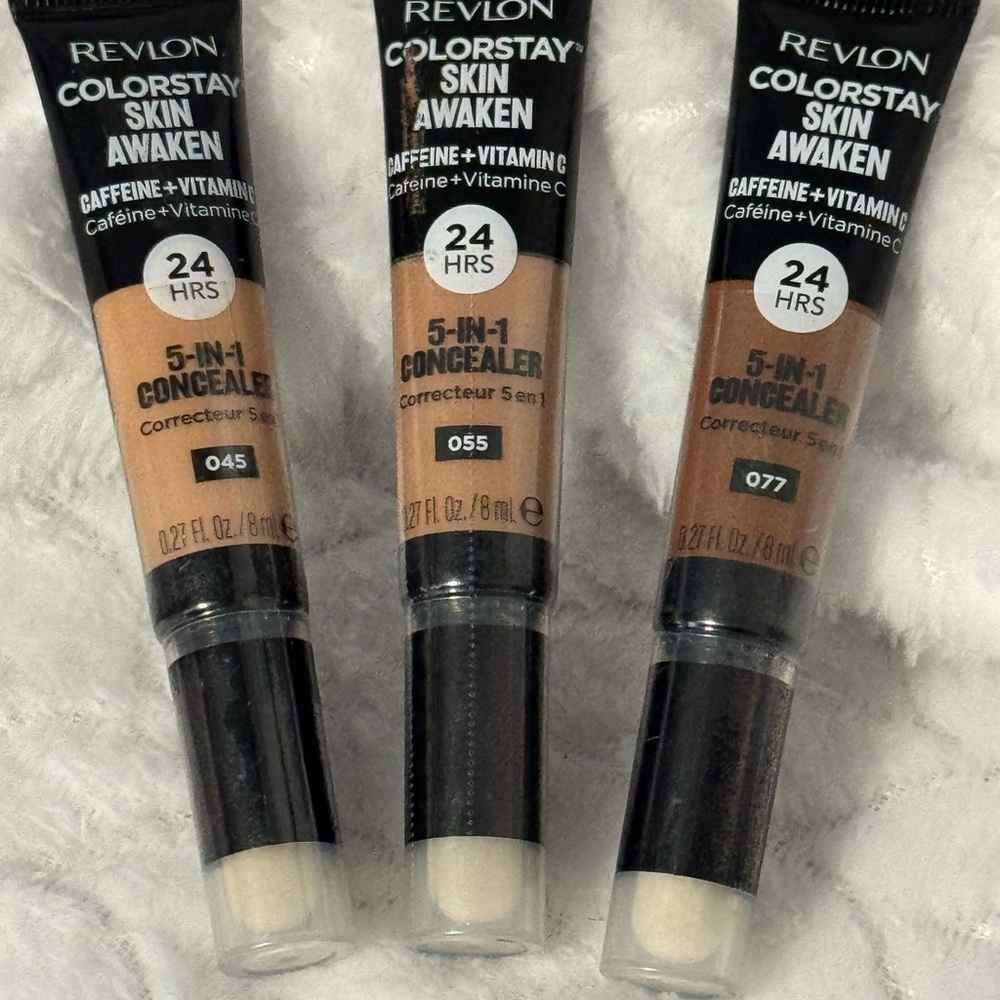 3x Revlon ColorStay Skin Awaken Concealer Set - Shades 045, 055, 077